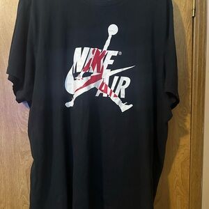Jordan Black T-Shirt with Red Logo